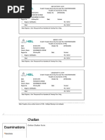 University of The Punjab Challan Form