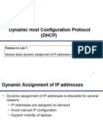 Dynamic Host Configuration Protocol (DHCP) : Relates To Lab 7