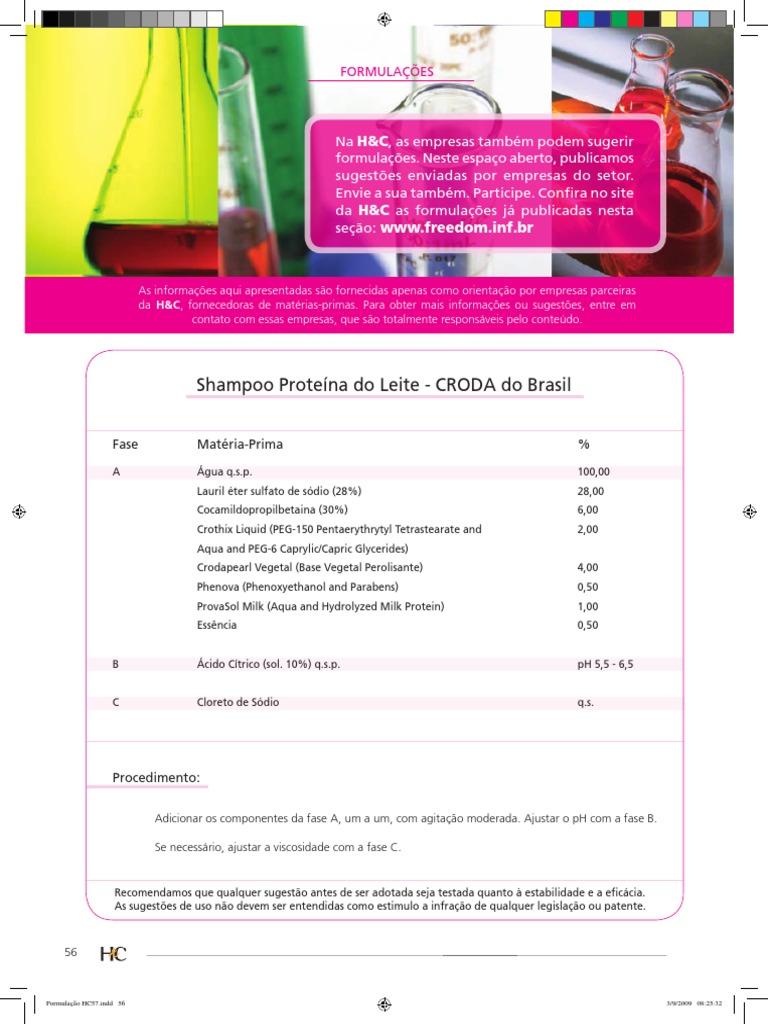 Formula Shampoo Química Natureza