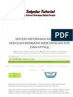 Sistem Informasi Akademik Sekolah Berbasis Web Dengan PHP Dan MySQL - Sekedar Tutorial