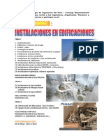 Seminario Instalaciones Edificaciones Afiche a3