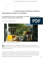 Cómo Es Potrerillo de Larreta, La Estancia Donde Se Aloja Mauricio Macri en Córdoba - 07.12