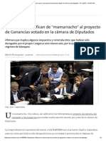 Tributaristas Califican de _mamarracho_ Al Proyecto de Ganancias Votado en La Cámara de Diputados - 07.12