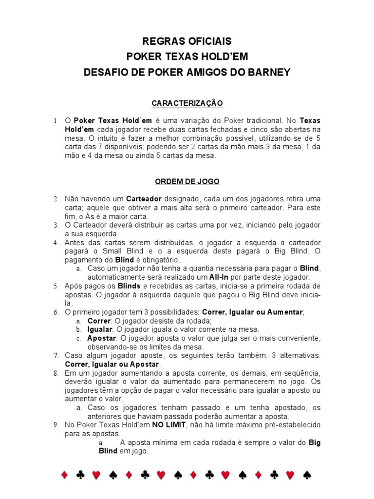 Jogos Poker Texas Holdem