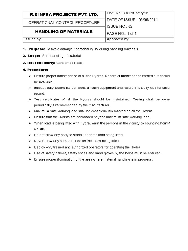 Material Handeling OCP | PDF