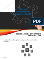 Role and Importance of Inventory CLERK