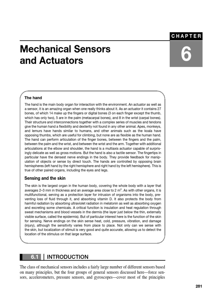 Mechanical Sensors and Actuators PDF Finger Hand