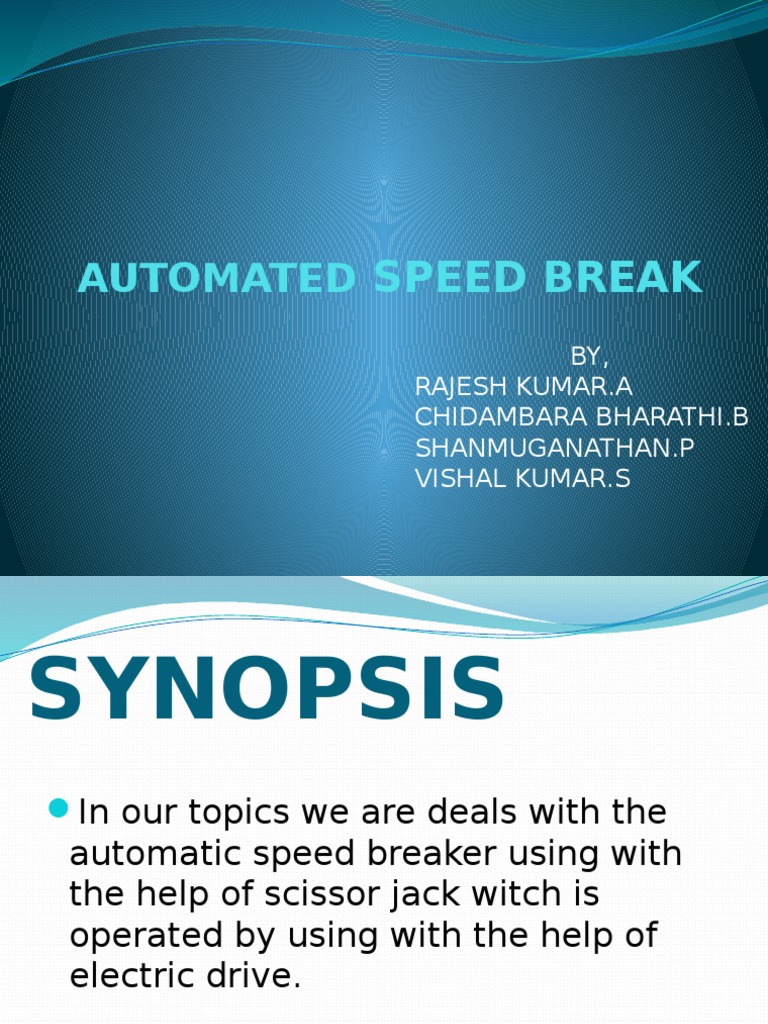 Automated Speed Breaker System | PDF | Business | Computers