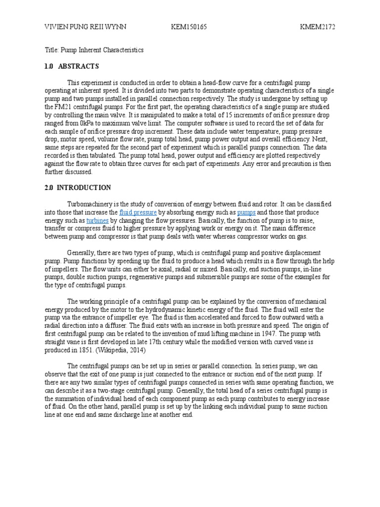 1.0 Abstracts: Fluid Pressure Pumps Turbines | PDF | Pump | Pressure