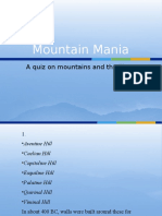 Mountain Mania: A Quiz On Mountains and The Like