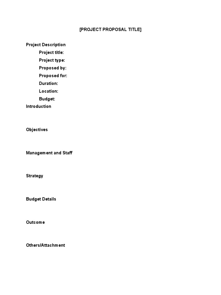 Project Proposal Overview and Details | PDF | Business | Finance ...