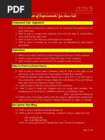 List of Experiments For Java Lab