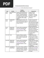 two day instructional plan for literacy