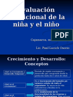 Evaluación Nutricional de La Niña y El Niño