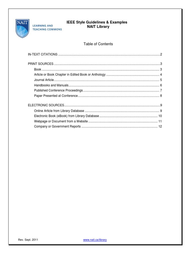 IEEE Citation Style Guidebook | PDF | Citation | Publishing
