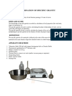 Determination of Specific Gravity