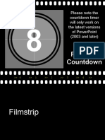 Filmstrip Countdown: Please Note The Countdown Timer Will Only Work On The Latest Versions of Powerpoint (2003 and Later)