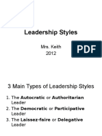 Leaderships Styles Powerpoint
