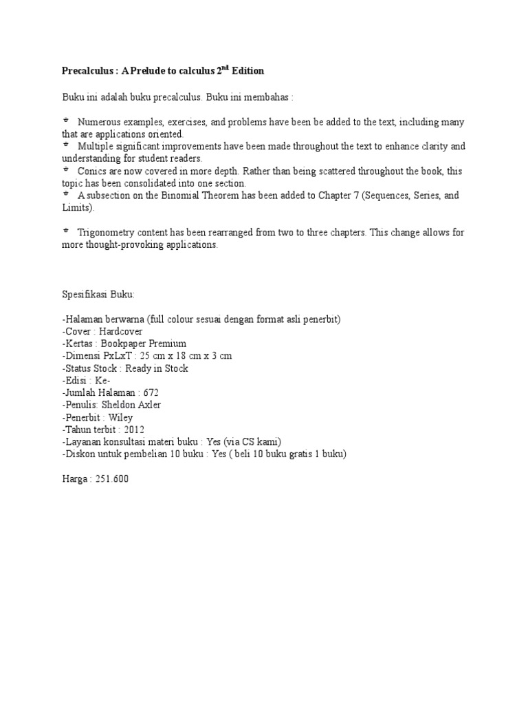 Pre Calculus | PDF