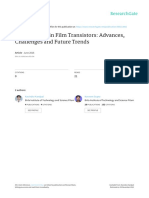 Zinc Oxide Thin Film Transistors Advances Challeng