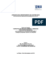 Aspectos de Reconocimiento y Medicion para Entes Pequenos y Su Incidencia en El Informe Del Auditor