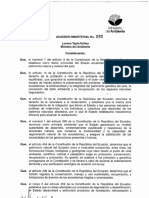 Acuerdo Ministerial Nro. 065 Del 16-04-15 Incentivo A La Restauración Forestal.