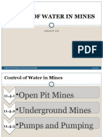 Control of Water in Mines