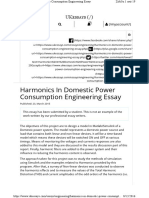 Harmonics in Domestic Power Consumption Engineering Essay: Essays