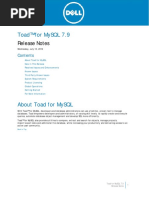 Toadformysql 7.9 Releasenotes