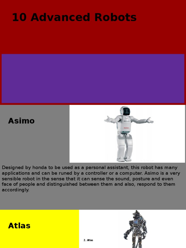 10 Advanced Humanoid Robots Explained | PDF | Robotics | Robot