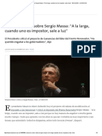 Mauricio Macri, Sobre Sergio Massa_ _A La Larga, Cuando Uno Es Impostor, Sale a Luz_ - 08.12