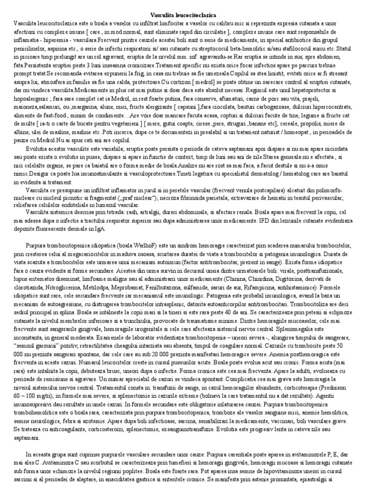Vasculita leucocitoclazica