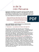 Historia de La Educación Peruana Siglo XX