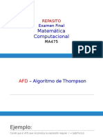 AFD Algoritmo de Thompson