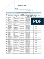 Cuadro de Residente de Obra Creiterios de Evaluacion