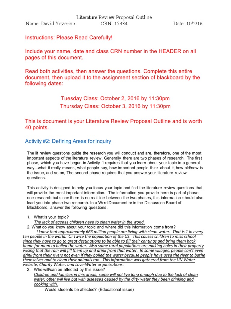 How to write a proposal for a literature review image