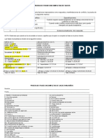 Prueba de Sacks, Preguntas + Puntajes