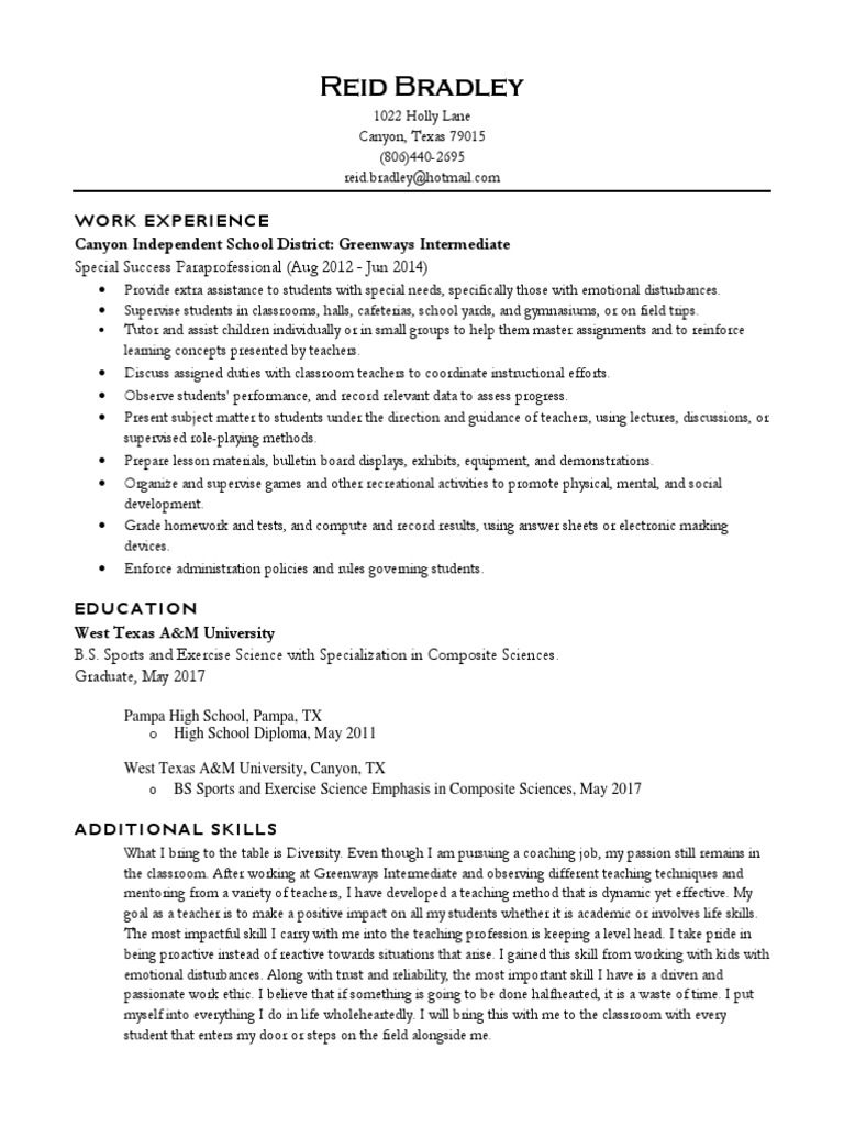 RB Resume | PDF | Wellness