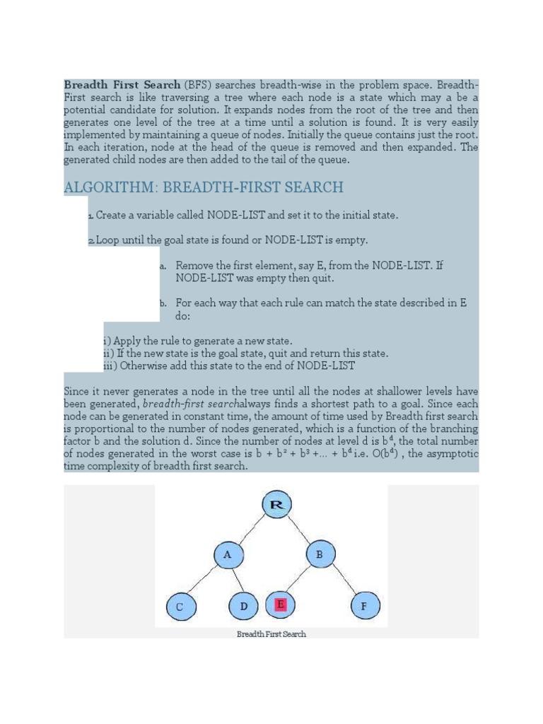 Breadth First Search | PDF | Algorithms And Data Structures | Areas Of ...
