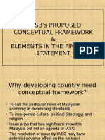 Masb'S Proposed Conceptual Framework & Elements in The Financial Statement