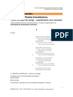 Ficha de Trabalho Poesia Trovadoresca 2 Cantigas de Amigo