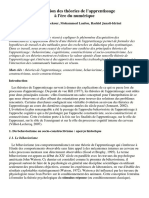 L'évolution Des Théories de L'apprentissage À L'ère Du Numérique