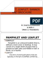 Pamphlet, Leaflet, Banner and Brochure
