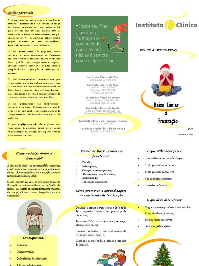 Baixo Limiar de Frustração e Crianças | PDF | Ciências comportamentais ...