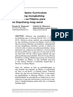 Special Filipino Curriculum (SFC) : Isang Mungkahing Kurikulum Sa Filipino para Sa Dayuhang Mag-Aaral