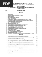 CC7201-Design For Manufacture, Assembly and Environments