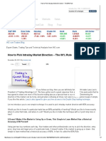 How to Pick Intraday Market Direction – the 80% Rule