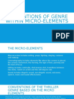 Conventions of Genre Within Micro-elements