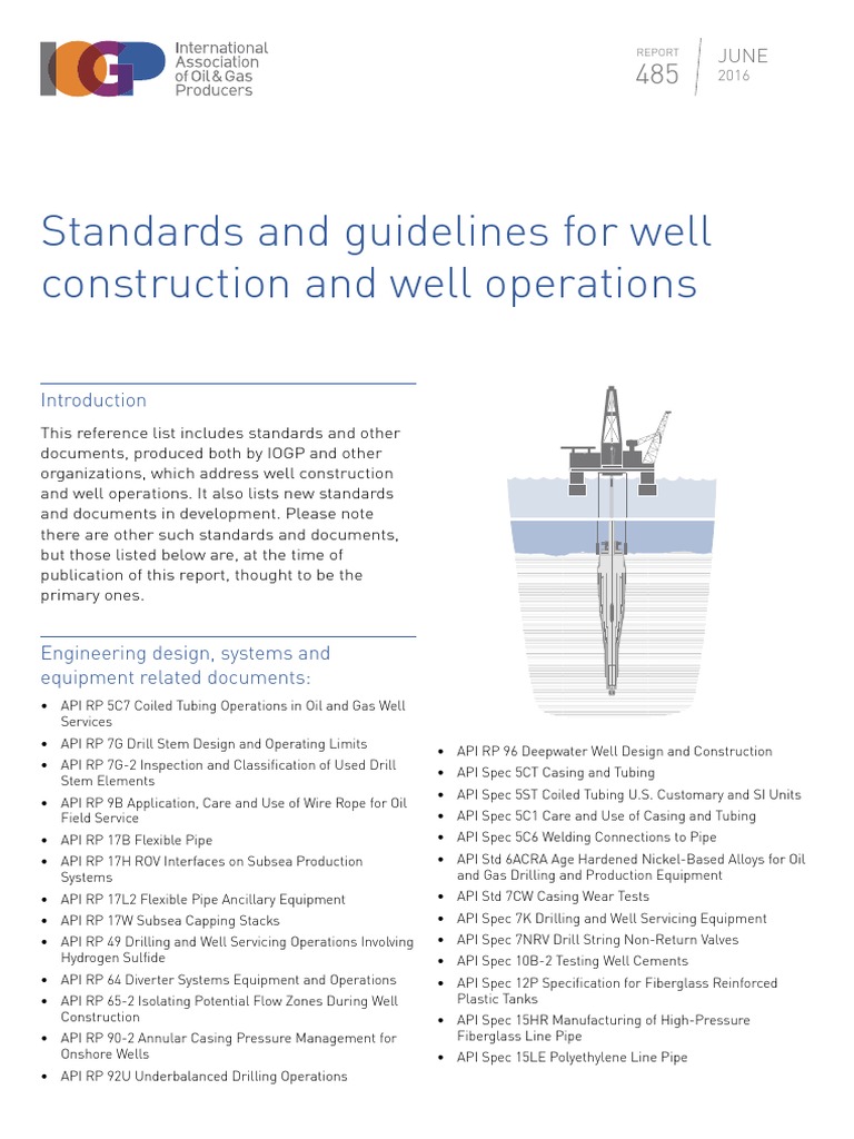 All API Standarts For Drilling | PDF | Subsea (Technology) | Casing ...