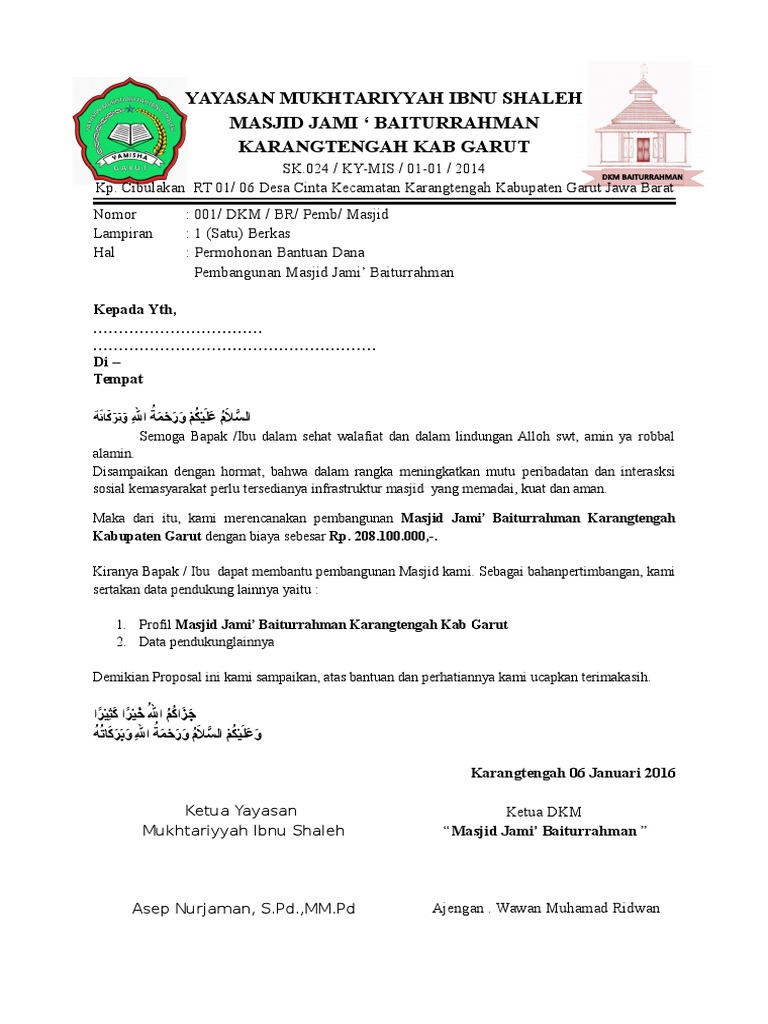 Contoh Surat Pengunduran Diri Bendahara Yang Baik Dan Benar